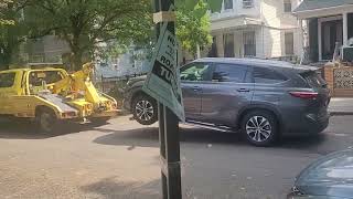 Unbelievable NYC Tow Truck Drags Car with Locked Wheels and Abandons in Busy Bus Lane [upl. by Eeralav]