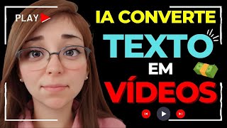 Converta TEXTOS em VÍDEOS com essa FERRAMENTA de IA [upl. by Anaed]