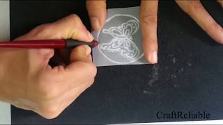 Parchment Craft  Pergamano  Part 1 of 2  Butterfly Tracing  Embossing  Cutting  CraftReliable [upl. by Pavia]