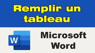 Comment faire un remplissage sur Word [upl. by Alyl339]