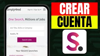 cómo registrarse en simply hired [upl. by Abra433]