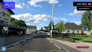 Driving through Oberösterreich Austria from Bad Leonfelden to Freistadt 4072023 Timelapse x4 [upl. by Nolak]