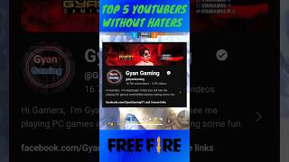 TOP 5 YOUTUBERS NO HEATERS 🤨freefire ffshorts shorts old [upl. by Chaffin]