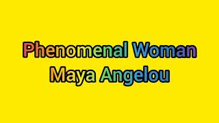 Phenomenal Woman  Maya Angelou  Tamil Summary  Literature and Psychology  BA English  MSU [upl. by Atiuqehs]