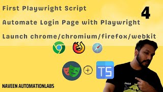 4  Login Page Script With Playwright TypeScript How To Launch Chrome Chromium Firefox WebKit [upl. by Ulises]