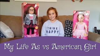 Review of My Life As doll from Wal Mart Compare to American Girl Doll [upl. by Narrad]