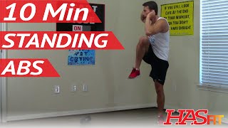 10 Min Standing Ab Workout  HASfit Standing Ab Exercises  Standing Abdominal Exercises Workouts [upl. by Saval]