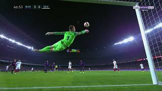 Ter Stegen insane save vs Sevilla HD [upl. by Mauldon]