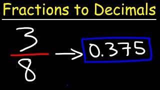 How To Convert Fractions to Decimals [upl. by Willy]