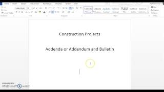 Addenda amp Bulletin in construction  Construction projects [upl. by Orban]