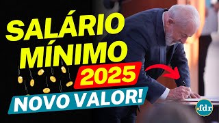 VALOR SALÁRIO MÍNIMO 2025 É ANUNCIADO REAJUSTE TEM AUMENTO DE 65 MAS AINDA É POUCO [upl. by Bronson935]