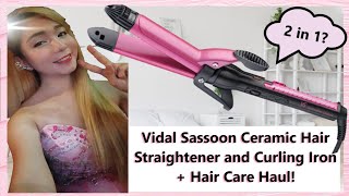 Vidal Sassoon 32mm Tourmaline Ceramic 2 in 1 Straightener  Curling Iron  Haul [upl. by Alegna]