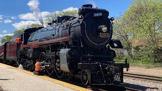 CPKC Final Spike Excursion Train with Lead Canadian Pacific 2816 in La Crosse Wi [upl. by Natelson281]