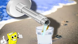 LIFEHACK ÜBERLEBEN 💡 Aus MEERWASSER sauberes TRINKWASSER machen 🍸 Salzwasser trinken ohne Verdursten [upl. by Zehcnas]