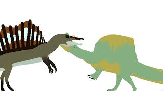 Spinosaurus vs Spinosaurus quadrupedal Part 1 [upl. by Adnohsal48]