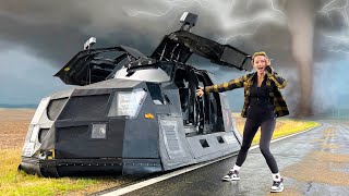 Storm Chasing In A 750000 TornadoProof Tank [upl. by Latoniah]