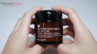 TESTERKOREA MIZON All In One Snail Repair Cream [upl. by Lura]