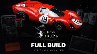 Ferrari 330P4  Model Factory Hiro  112  Scale Model Building Full version  ASMR [upl. by Rebeh]