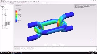 PrePoMax CalculiX FEA  Tutorial 14  Chain links [upl. by Creigh]