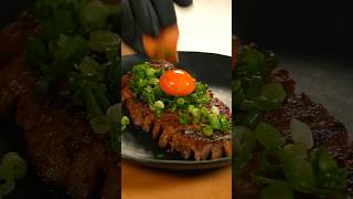 Wagyu steak with doubanjiang miso sauce🍖 food [upl. by Flint381]