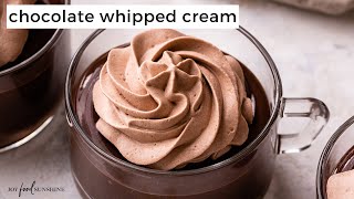 Chocolate Whipped Cream Recipe [upl. by Liebermann]