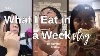 What I Eat In a Week Vlog  Focusing on being bingefree and not weight  Recovery Edition  TWED [upl. by Annaoy]