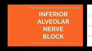 Inferior Alveolar Nerve Block 2 PPT [upl. by Griz92]