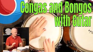 Congas and Bongos Play Along with Guitar [upl. by Noryt]