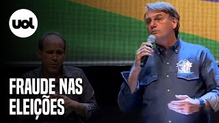 Sem provas Bolsonaro diz ter quotprovas materiaisquot de fraude nas eleições quotFui eleito no 1º turnoquot [upl. by Hourigan527]