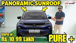 Tata Curvv PURE  Variant with Panoramic Sunroof  Tata Curvv Pure Plus Model  Rs 11 Lakh SUV 🔥 [upl. by Callida518]