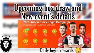 UPCOMING BOX DRAW AND EVENT DETAILS  ENGLISH BOX DRAW  MR PES EMPIRE [upl. by Sad]