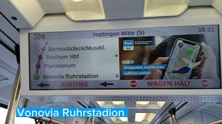 AnsageSound Haltestelle Vonovia Ruhrstadion bochum bogestravariobahn [upl. by Toth]