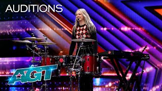 17YearOld Mia Morris Delivers an Original Audition as a One Woman Band  AGT 2022 [upl. by Jaco892]