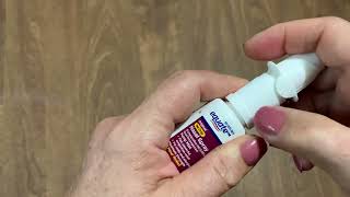 How to open nose spray lid  child proof top Walmart Equate brand nasal decongestant [upl. by Eelrehpotsirhc]