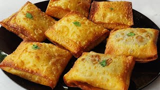 Egg Puffs In Samosa Sheet Without Oven Egg Puffs Recipe In Malayalam  How to make Egg Puffs [upl. by Sherr]