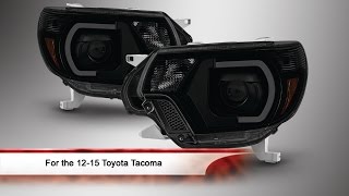 1215 Toyota Tacoma Light Bar DRL Projector Headlights [upl. by Legin353]