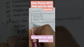 Neet Physics MCQ Neet quiz for daily practice neet 2025 neetexam neet trending viralvideo neet [upl. by Doig]