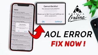 AOL Mail Error On iPhone NEW Fix  Cannot Get Mail AOL [upl. by Ahsenod430]