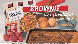 34 BROWNIE AUX FRAMBOISES AU VIN ROUGE [upl. by Mapes]