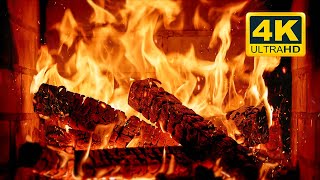 🔥 FIREPLACE Ultra HD 4K Fireplace with Crackling Fire Sounds Fireplace Burning Fire Background [upl. by Corie]