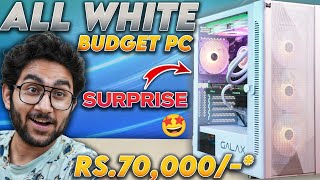 Value for Money ALL AMD White Gaming Pc Build Under Rs70000 ONLY  Ryzen 5 5600X RX 6600 [upl. by Renmus]