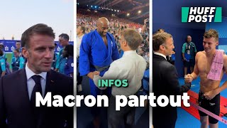 Macron était partout pour le « golden friday » français des JO [upl. by Abigale]