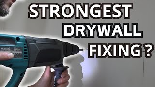 How to FIX to DOT amp DAB PLASTERBOARD Strongest drywall fixing Corefix plug amp screw Timco plugs [upl. by Nelad]