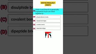 Neet biotechnology neet previous year question 12th ncert biology [upl. by Neelear]