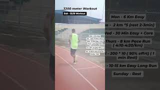 3200 Mtr Workout  SUB  1230 MIN running run runningmotivation runningtips 3200m shorts [upl. by Jephthah]