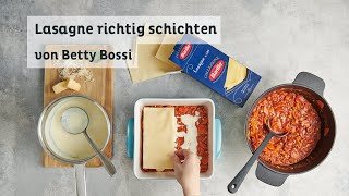 Lasagne richtig schichten  Tipps amp Tricks von Betty Bossi in Kooperation mit Barilla [upl. by Glass]