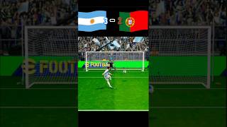 Argentina vs Portugal  FINAL  Penalty shoot  fifa world cup 2026  realistic pes gaming shorts [upl. by Ybrik]