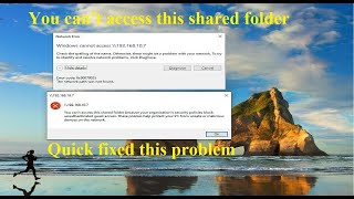 File sharing error  Folder Sharing Error  You Cant Access This Shared Folder [upl. by Hoffert541]