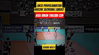 Aksi Penyelamatan Heroik Seorang Libero shortsfeed volleyball lucu fypシ゚ viral trending fyp [upl. by Nallac]