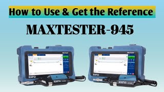 How to use and get the Reference amp Report EXFO MAXTESTER 945  Advanced Fiber Optic Test Solution [upl. by Rose]